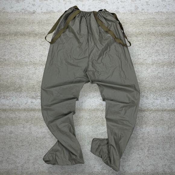 Vintage 90s Military Waders Mens L Green 100% Polyvinyl Chloride Waterproof - Picture 2 of 8